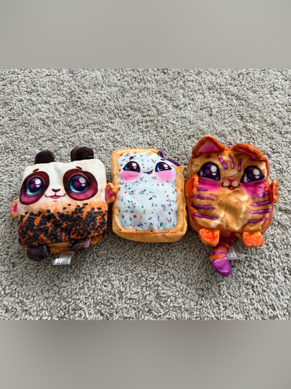 Cookeez Makery Toasty Treatz Plush Bundle Panda Unicorn Tiger Lot of 3 Scented